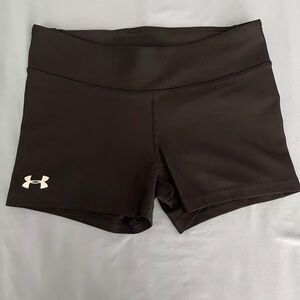Under Armour Heat Gear Team Shorty Shorts M Black 3" Inseam Spandex Volleyball